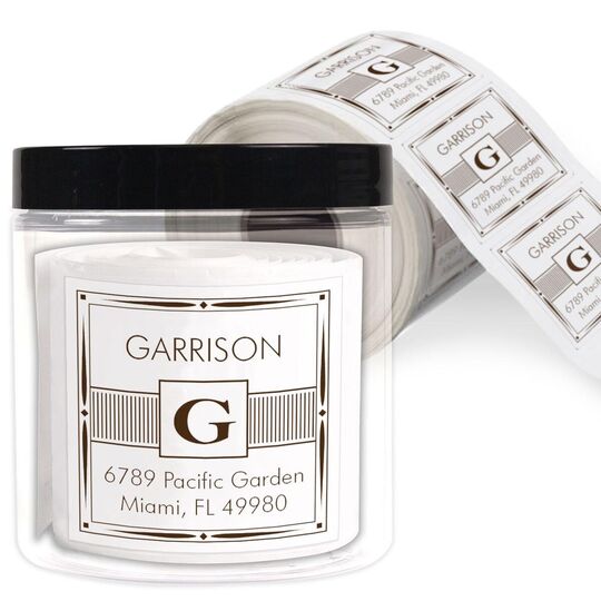 Garrison Square Address Labels in a Jar